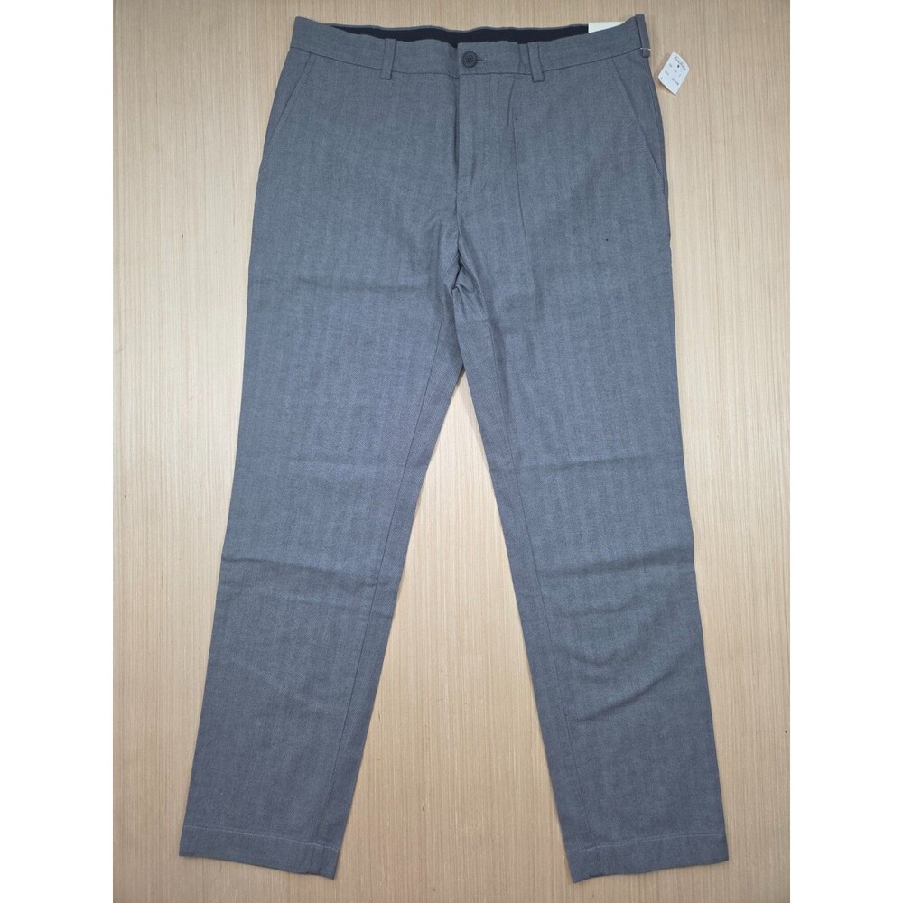 Brooks Brothers Red Fleece Herringbone Cotton Blend Flat Front Pants 34/30 NWT